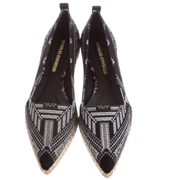 Nicholas Kirkwood Shoes - NICHOLAS KIRKWOOD Embroidered  Espadrilles 9